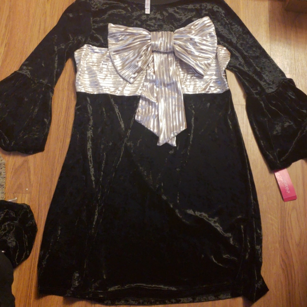 Velvety holiday dress